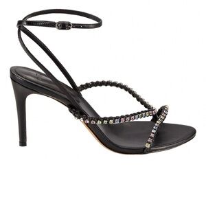 $575 ALEXANDRE BIRMAN EVA CRYSTAL Embellished Ankle-Strap SANDALS HEELS 39
